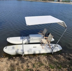 Bote Inflable para 2 Personas, Tabla de Paddle Surf, Pontón de Pesca, Catamarán Portátil para <span class=keywords><strong>Fiestas</strong></span> Acuáticas - Product Image 5