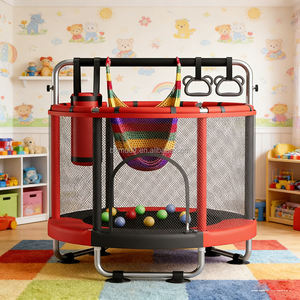 <span class=keywords><strong>Trampoline</strong></span> multifonctionnel Zoshine de 55 pouces pour enfants avec balançoire et filet, lit de rebond parent-enfant 6 en 1 avec accessoires interactifs - Product Image 4