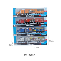 Camions de transport américains miniatures en alliage moulé sous pression à l'échelle 1:87, jouets éducatifs de construction, conteneurs miniatures
