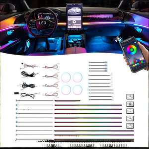 110Cm Xe RGB <span class=keywords><strong>LED</strong></span> Bầu Không Khí Thanh Ánh Sáng Dải Môi Trường Xung Quanh Giao Hưởng Xe Trang Trí Nội Thất Đèn Với 12V Âm Nhạc Đồng Bộ Tính Năng - Product Image 2