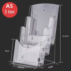 <span class=keywords><strong>A4</strong></span> A5 A6 bán buôn nhiều túi tờ rơi Kệ chủ Countertop Brochure Dispenser rõ ràng nhựa hiển thị đứng - Product Image 4