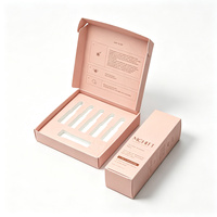 Boîte cadeau rigide rose nude écologique personnalisée, carton pliable avec gaufrage et estampage or pour emballage de crème pour le visage, crème pour les yeux, soins de la peau