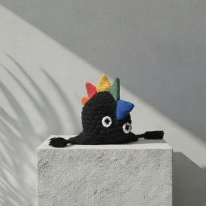 Bonnet tricoté personnalisable à faible MOQ pour bébé, motif dinosaure mignon, double couche, chaud, protection des oreilles, en acrylique, pour nourrissons garçons et filles, confortable - Product Image 2