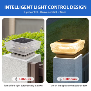 โคมไฟสีขาวอบอุ่นลดราคาพิเศษ สำหรับโรงแรม วิลล่า และรีสอร์ท กันน้ำระดับ IP65 ไฟเสาประตูหลัก ไฟโซลาร์ - Product Image 3