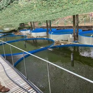 Lona de PVC Redonda Grande Personalizable al por Mayor de China, Sistema de Acuicultura de Tilapia Ras, Lona Galvanizada para Estanques de Peces - Product Image 1