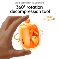 Écouteurs sportifs sans fil JM47 intra-auriculaires avec cordon en silicone gratuit, traduction IA personnalisée 360 °   Casque Bluetooth à coque en verre rotative