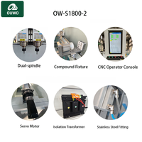 Machine de perçage et de fraisage CNC à commande servo OUWO 1800 mm pour le perçage de trous et la découpe de rainures dans les profilés en alliage d'aluminium