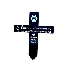 Lápida con diseño de ángel para mascotas, marcador de tumba de plástico para exteriores con alas y diseño de corazón, estilo tradicional, decoración de jardín. - Product Image 4