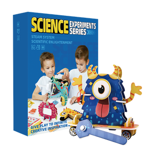 Tự làm từ Scooter STEM giáo dục Câu Đố phim hoạt hình 3D bằng gỗ cha-trẻ em tương tác nghiên cứu đồ chơi thiết lập cho trẻ nhỏ - Product Image 1