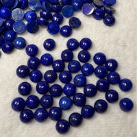 Cabochons en Lapis Lazuli Bleu Naturel en Gros - Pierres Rondes Polies à Fond Plat et Ébauches de Perles pour la Fabrication de Bijoux