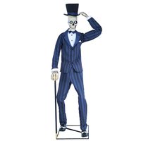 Grande Décoration Animatronique d'Halloween : Squelette Électrique Sonore, Fantôme, Sorcière, Homme Citrouille – Accessoire d'Horreur pour Maison Hantée