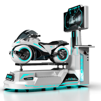 Simulador de Carreras de Realidad Virtual 9D, Máquina de Juegos de Ciclismo Individual, VR Arcade, Fibra de Vidrio Resistente, Metal, Centro Comercial