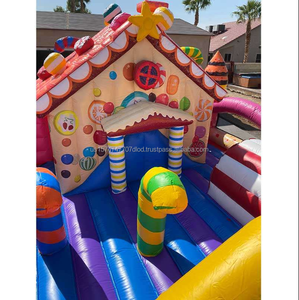 Casa de rebote inflable con temática de dulces y pasteles, parque de salto certificado CE EN14960 para varios eventos - Product Image 4