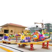 Machine de divertissement : Mini-roller coaster, train électrique sur rail, manèges pour enfants, 20 places, en fibre de verre et acier