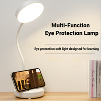 Lámpara de Escritorio LED USB con Intensidad Regulable, Plegable, con Protección para los Ojos, Recargable, para Lectura