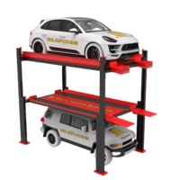 Altura personalizable 3 Nivel 4 post valet equipo de estacionamiento Solución de almacenamiento de vehículos que ahorra espacio