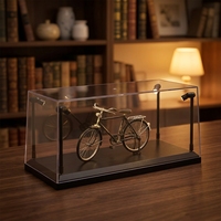 Boîte de présentation en acrylique transparente avec couvercle magnétique monobloc, portable et moderne, vente en gros d'usine