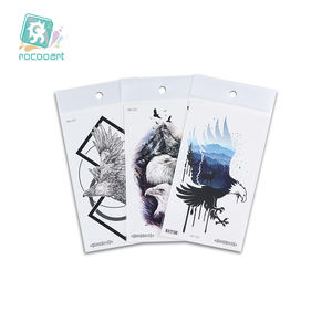 Rocooart-pegatina de tatuaje de águila y <span class=keywords><strong>serpiente</strong></span> para hombres y mujeres, arte corporal Sexy, <span class=keywords><strong>brazo</strong></span> negro, manos, impermeable, novedad, venta al por mayor - Product Image 4