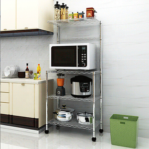 Scaffale Organizer Multifunzionale in Metallo a 4 Ripiani per Forno a Microonde <span class=keywords><strong>da</strong></span> <span class=keywords><strong>Cucina</strong></span> Domestica - Product Image 4