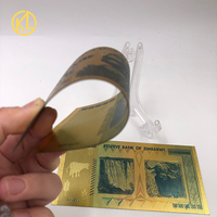 Envío Gratis todo el dinero 100 trillones de dólares billetes de banco de Zimbabue billete Chapado en lámina de oro en Stock