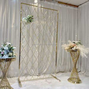 <strong>Mehndi</strong> Event Decoration Props Gold Stainless Steel <strong>Candle</strong> Wall Background for Wedding Banquet Hall Decor - Product Image 3