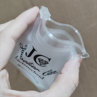 Emballage de bijoux avec impression de logo personnalisé sac à poussière pochettes de boucles d'oreilles en plastique givré avec fermeture à glissière pour accessoires de collier