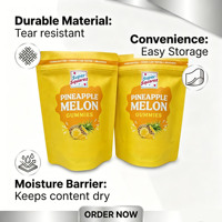 Kemasan Pouch Stand Up Matte Custom Printing, Resealable, Aluminium Foil, Zip Lock, Doypack, Mylar, untuk Penyimpanan Makanan