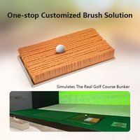 Nouveau tapis d'entraînement de golf avec brosse intégrée pour simulateur de bunker et entraînement de chipping