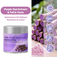 Poudre d'Ube Superfood de marque privée OEM, Poudre d'Igname Violette Ube en Boîte et en Pot