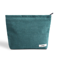 Petite pochette portable personnalisée avec fermeture éclair pour femmes, accessoires de voyage, sacs à cosmétiques en velours côtelé réutilisables et élégants