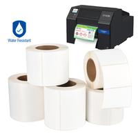 Papier autocollant étanche pour étiquettes en vinyle PP brillant découpé à jet d'encre de haute qualité pour Epson C8000