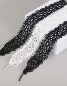 Ballet Style Silk Lace Elastic Flat <strong>Shoelaces</strong> 3 cm Width White Black <strong>Brown</strong> for Fashion Canvas Casual Shoes <strong>Shoelaces</strong> Accessories - Product Image 6