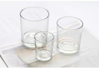 Vente en gros de porte-bougies en verre sodocalcique de marque HongSheng, Shandong, surface lisse et brillante, logo/design graphique personnalisable via