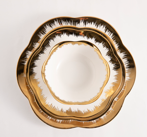 Custom European Luxury Gold Rim <b>Bone</b> <b>China</b> <b>Dinner</b> <b>Set</b> Ceramic Tableware For Hotel Wedding Middle East Wholesale - Product Image 1