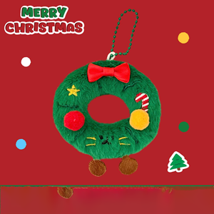 Meilleures ventes : Porte-clés jouet en peluche couronne de Noël, jouets en peluche, animaux en peluche de 4 pouces, jouets en peluche doux pour machine à grue d'arcade et présentation en magasin - Product Image 1