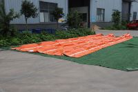 Bâche de confinement d'hydrocarbures en PVC écologique, orange, de type flottant, épaissie, pour la récupération des déversements d'hydrocarbures