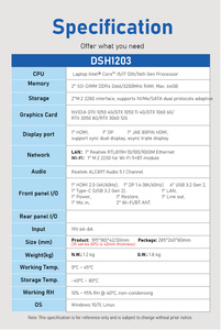 <span class=keywords><strong>PC</strong></span> OPS de Alto Rendimiento con GPU Dedicada RTX3050 8G, Intel I7 de 11.ª/12.ª Generación, DDR4 32G, Compatible con 8K, Módulo OPS para Pantallas Comerciales - Product Image 6
