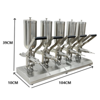 Machine à garnir les gâteaux en acier inoxydable 304 à 5 têtes pour crème et sauce chocolat avec 1 an de service après-vente