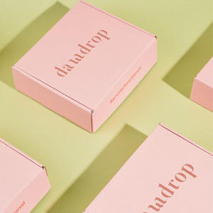 Personal Customized logo pink Color Cosmetic Mailer Shipping <b>Paper</b> Box Luxury Free Sample <b>Corrugated</b> <b>Paper</b> Packaging Box - Product Image 4