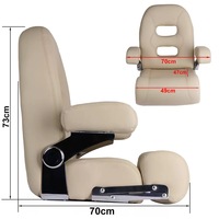 Marine RV Réversible Pliant Siège De Luxe Chaise Capitaine Seau Siège Unique Sport Flip up PVC Cuir Éponge Charnière En Aluminium
