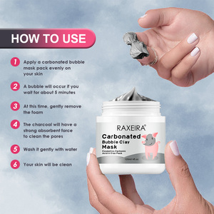 Tùy chỉnh 120ml làm sạch sâu có ga mặt nạ bong bóng giữ ẩm mặt tẩy tế bào chết mụn đầu đen và da chết mặt nạ đất sét bùn - Product Image 5