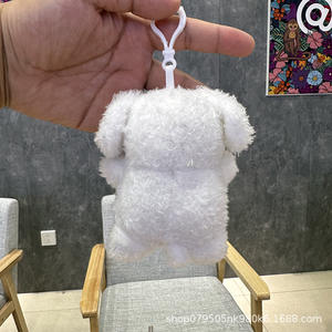 Cucciolo di amore bianco orso ciondolo regalo di compleanno peluche cane bambola portachiavi per i ragazzi - Product Image 4