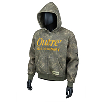 TOPSHOW Sweat à capuche zippé épais avec logo personnalisé, en molleton de coton 400 GSM, coupe oversize, style streetwear, effet vieilli, vente en gros OEM