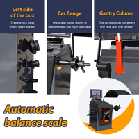 Équilibreuse de roues automatique TONCTOOLS homologuée CE avec laser infrarouge et protection de garde-boue – Équipement de service pneumatique pour garage automobile