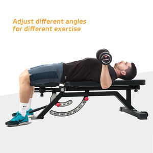 Banc de musculation pliable réglable de qualité commerciale VIGFIT, tube en acier 75x50x3mm, inclinable et déclinable, avec support pour les jambes - Product Image 6