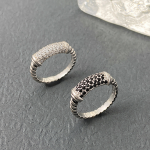 Bague en cristal plaqué argent David pour couple, bagues pour hommes et femmes, <span class=keywords><strong>bijoux</strong></span> de <span class=keywords><strong>mode</strong></span> de haute qualité, vente en gros - Product Image 2