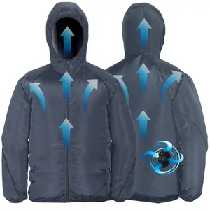 Summer Outdoor Activities Air Conditioned Clothes Fan Jacket 3 Speed Adjustable Sun Protection Cooling Jacket With Fan