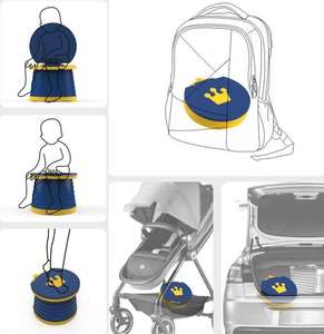 Baño Portátil Plegable para Bebés, Orinal de Viaje para Bebés, Orinal Infantil para Entrenamiento de Niños y Niñas, <span class=keywords><strong>Asiento</strong></span> de Inodoro para Niños - Product Image 5