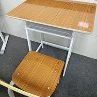 Bureau et chaise d'école pour un seul élève, ensemble de mobilier scolaire pour l'école primaire, prix abordable