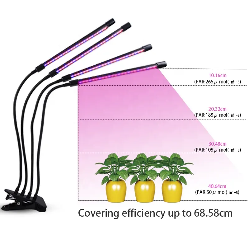 ZTOP explosive tripod LED plant fill light four-head floor-standing remote control timing dimming led plant growth light